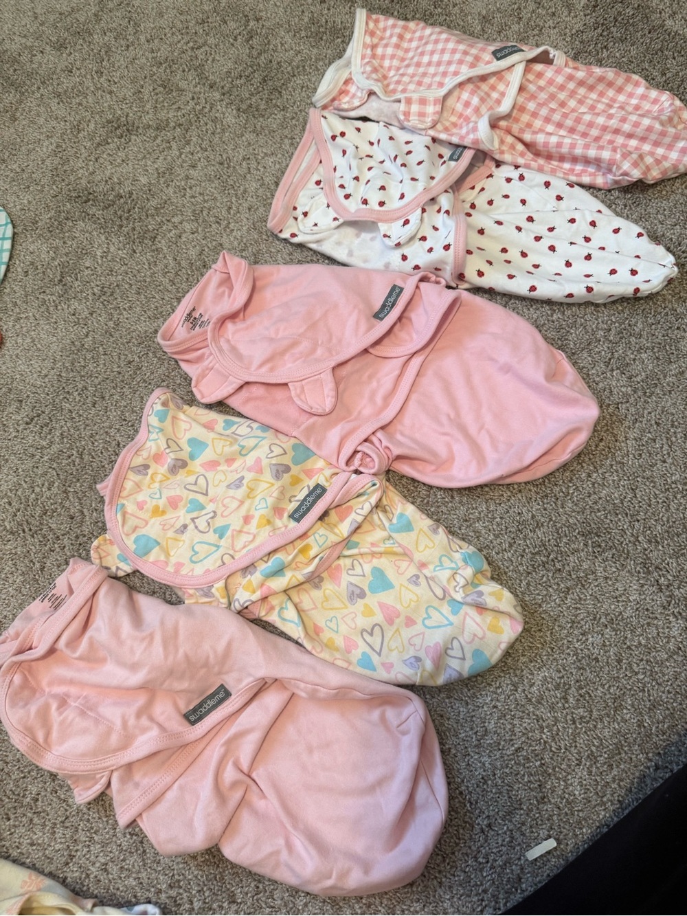 Swaddle Me Baby Swaddles Lot - Pink & Pastel Prints